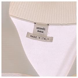 Hermès-HERMES Tops T.FR 42 Viscose-Cream