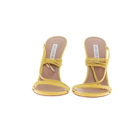 Aquazzura-Aquazzura sandals T.EU 38.5 Leather-Yellow