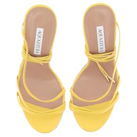Aquazzura-Aquazzura sandals T.EU 38.5 Leather-Yellow