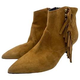 Saint Laurent-SAINT LAURENT  Ankle boots T.EU 36 Suede-Beige