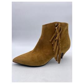 Saint Laurent-SAINT LAURENT  Ankle boots T.EU 36 Suede-Beige