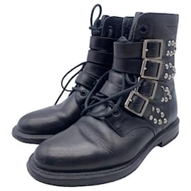 Saint Laurent-SAINT LAURENT  Ankle boots T.EU 36 Leather-Black