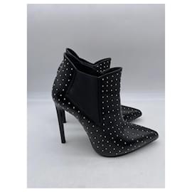 Saint Laurent-SAINT LAURENT  Ankle boots T.EU 38.5 Leather-Black