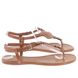 MONCLER Sandalias T.EU 38 Cuero Camello