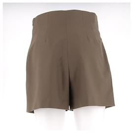 Hermès-HERMES  Trousers T.FR 38 Wool-Khaki