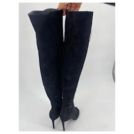 Saint Laurent-SAINT LAURENT  Boots T.EU 37.5 Suede-Black