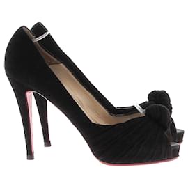 Christian Louboutin-Talons Christian Louboutin T.EU 39.5 Suède-Noir