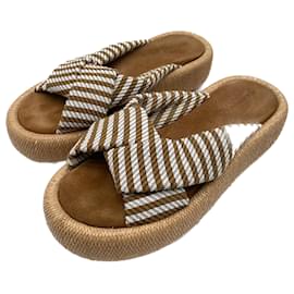 Autre Marque-NON SIGNE / UNSIGNED  Mules & clogs T.EU 40 Cloth-Beige