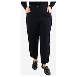 Autre Marque-Navy herringbone trousers - size UK 16-Blue