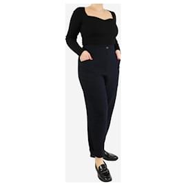 Autre Marque-Navy herringbone trousers - size UK 16-Blue