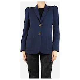 Fendi-Blue padded shoulder jacket - size UK 10-Blue