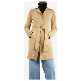 Rouje Camel-Suede-Gürtelmantel - Größe UK 6 Braun