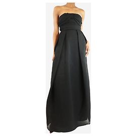 Carven Schwarzes trägerloses Midikleid - Größe UK 8 Schwarz