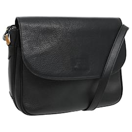 Autre Marque-Burberrys Shoulder Bag Leather Black Auth ep6162-Black