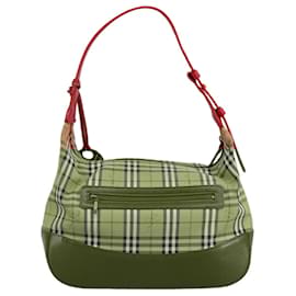 Autre Marque-Burberrys Nova Check Hand Bag Canvas Beige Gold Auth 96955-Beige,Golden