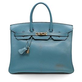 Hermès Birkin 35 Blue Jean Chevre Blue