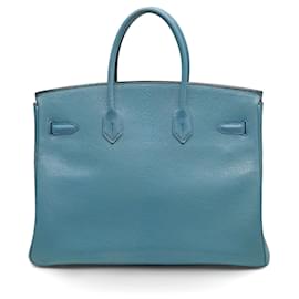Hermès-Hermès Birkin 35 Blue Jean Chevre-Blue
