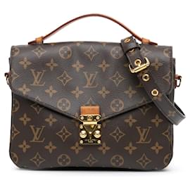 Louis Vuitton-Brown Louis Vuitton Monogram Pochette Metis Satchel-Brown