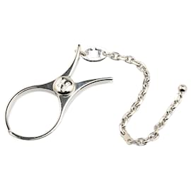 Hermès-Silver Hermès Brass Filou Glove Holder-Silvery