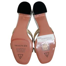 Aquazzura-Aquazzura Silver / Gold Film Sandals-Silvery