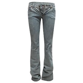Jean taille basse Alexander McQueen en denim clair taille IT 38 Autre