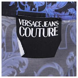 Versace- Versace Jeans Couture Baroque Print Shirt in Blue Cotton-Blue