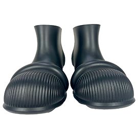 Loewe Ankle Rain Boots in Black Rubber Black