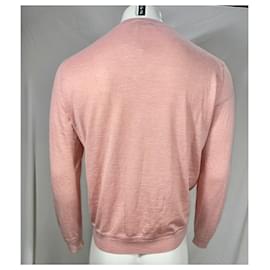 Ermenegildo Zegna-Ermenegildo Zegna Sweater in Pink Cashmere-Brown,Pink