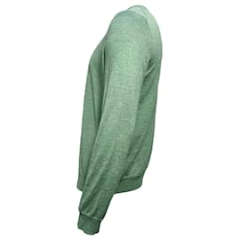 Ermenegildo Zegna-Zegna Crewneck Sweater in Green Silk-Green