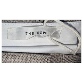 The row-The Row High-Rise Flared Trousers in Beige Wool-Beige