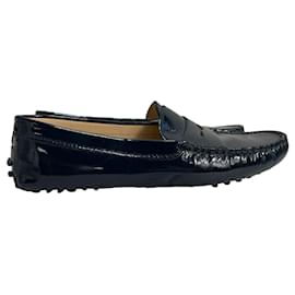 Tod's-Tod's Gommino Loafers in Blue Patent Leather-Blue