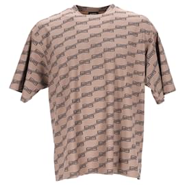 Balenciaga-Camiseta de banho Monogram Balenciaga em poliamida marrom-Marrom