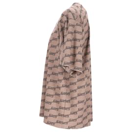 Balenciaga- Balenciaga Monogram Swimwear T-Shirt in Brown Polyamide-Brown