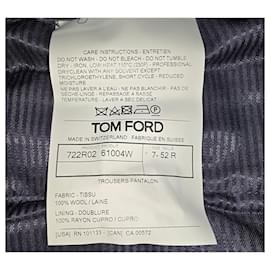 Tom Ford-Tom Ford O'Connor Straight-Leg Trousers in Navy Blue Wool-Blue,Navy blue