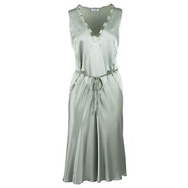 Moschino Perlen V-Ausschnitt Kleid - 2000er Grün