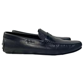 Tod's-Tod's Slip On Loafers in Black Leather-Black