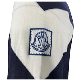 Moncler-Moncler Gamme Bleu Cardigan in Navy Blue Virgin Wool -Blue,Navy blue