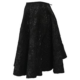 Jupe A-Line en jacquard noir en polyester de Lanvin Noir