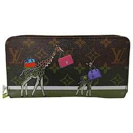 Louis Vuitton-Louis Vuitton Limited Edition Monogram Illustre Zippy Wallet in Brown Canvas-Brown,Pink