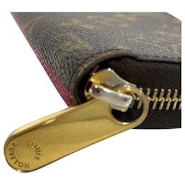 Louis Vuitton-Louis Vuitton Limited Edition Monogram Illustre Zippy Wallet in Brown Canvas-Brown,Pink