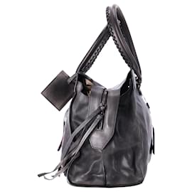 Balenciaga- Balenciaga Large Neo Classic City Used Tote Bag in Black Calfskin Leather-Black