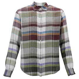 Missoni-Missoni Plaid Buttoned Shirt in Multicolor Linen-Multiple colors
