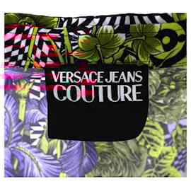 Versace-Versace Jean’s Couture Buttoned Shirt in Multicolor Polyester-Other