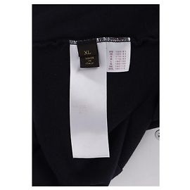 Navyblaue Baumwoll-Hoodie mit Lederlogo-Patch von Louis Vuitton Blau Marineblau