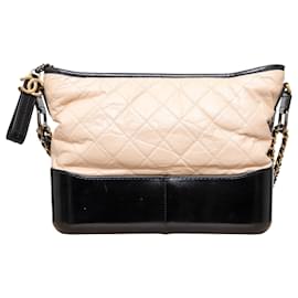 Chanel-Chanel Quilted Large Gabrielle Hobo Bag - '10s-Brown,Beige