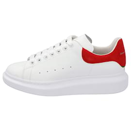 Alexander Mcqueen-Alexander McQueen Men's Oversized Sneaker 'Larry' in White/red-White