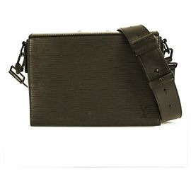 Louis Vuitton Box Messenger Bag Black Epi Leather Black
