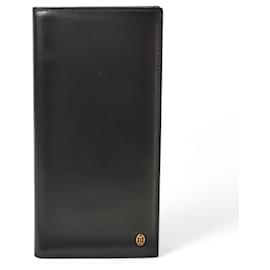 Cartier-Cartier Black Leather Long Bill Wallet-Black