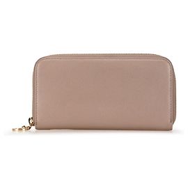 Bulgari Bvlgari Bvlgari Round Long Wallet in Beige Leather Beige