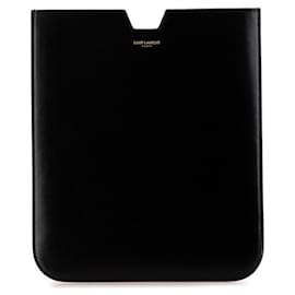 Saint Laurent-Saint Laurent Black Leather iPad Case-Black